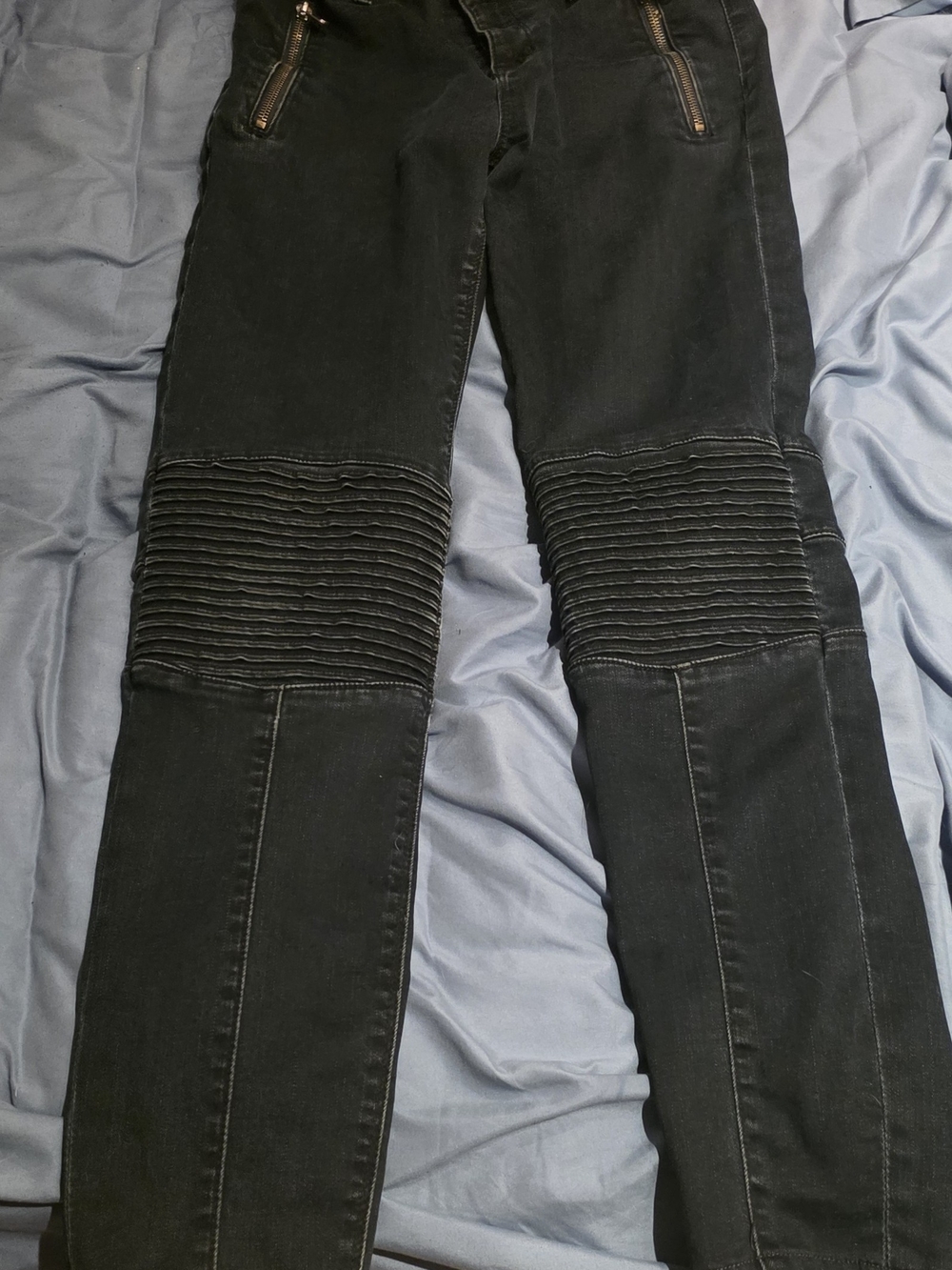 Hudson Jeans Slim Dark Denim Leggings with Zippers